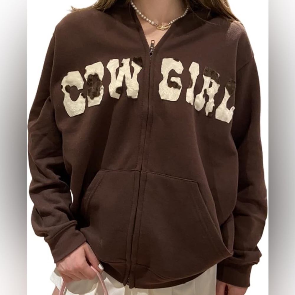 Cow Girl Zip up Jacket